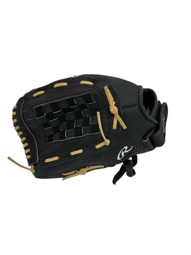 Used Rawlings RSB LH Throw Fastpitch Gloves Black 13" 11692-S000157108