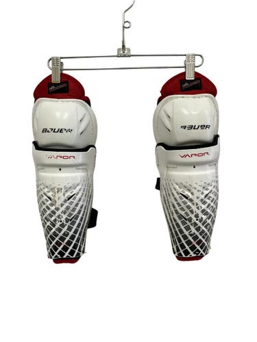 Used Bauer VAPOR Intermediate Shin Guards White 10 1/2" 11692-S000157130