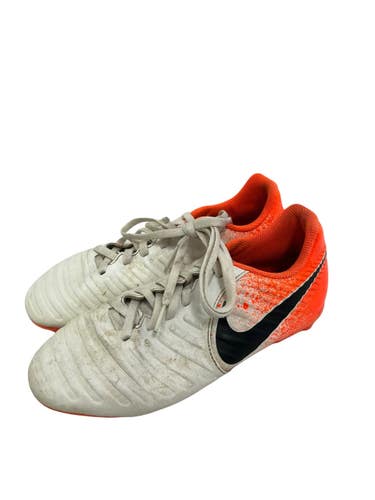 Used Nike TIEMPO Soccer Cleats White Junior 03.5 11692-S000157145