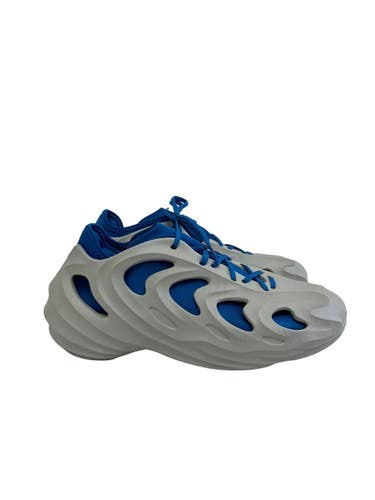 Used Adidas ADIFOM Q Basketball Shoes M Grey And Royal Blue Senior 12.5 11692-S000157196
