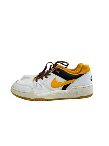 Used Nike FULL FORCE LOW Basketball Shoes M White And Yellow Senior 12.5 11692-S000157198