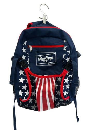 Used Rawlings BACKPACK BB/SB Player Backpack White/Red/Navy 11692-S000157255