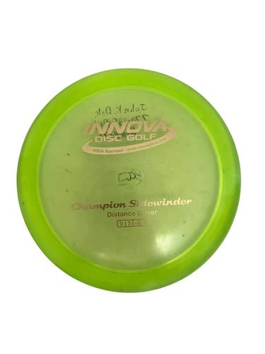Used Innova CHAMPION SIDEWINDER Disc Golf Driver Yellow 171g 11692-S000157275