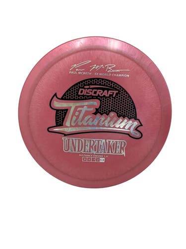 Used Discraft TITANIUM PM UNDERTAKER Disc Golf Driver Magenta 177g 11692-S000157276