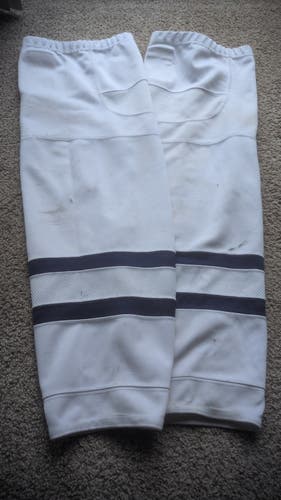 White Senior Large Socks Pro Stock (Used)