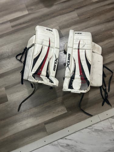 Bauer X600 36+1 Goalie Leg Pads – White/Red/Black