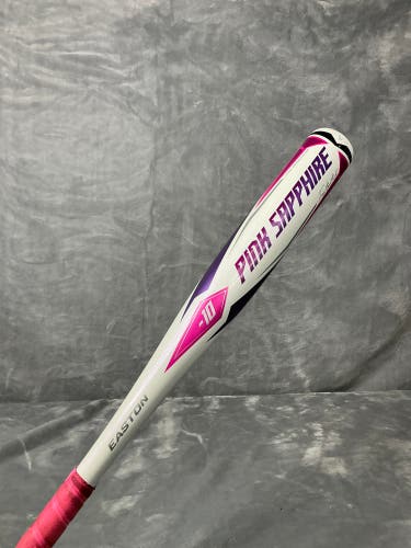 White 2022 Easton Pink Sapphire Alloy Bat (-10) Alloy 16 oz 26" (Used)