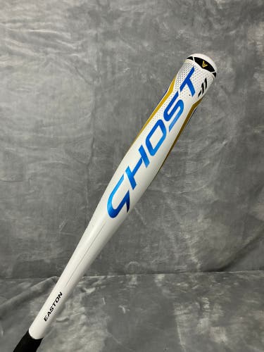 White Easton Ghost Alloy Bat (-11) Alloy 17 oz 28" (Used)