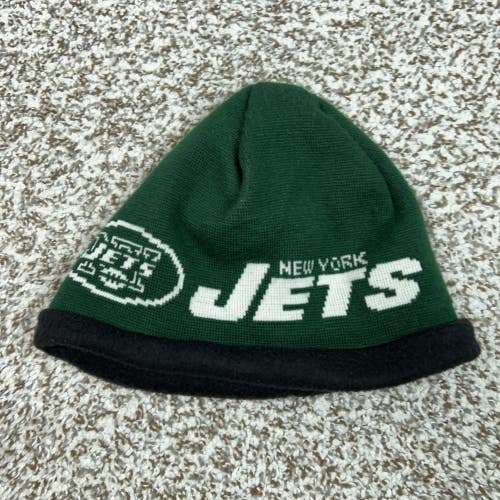 New York Jets Hat Beanie Men One Size Green NFL Football Fleece Lined Winter USA