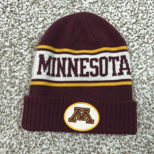 Minnesota Golden Gophers Hat Beanie Mens One Size Red NCAA Football Nike Knit