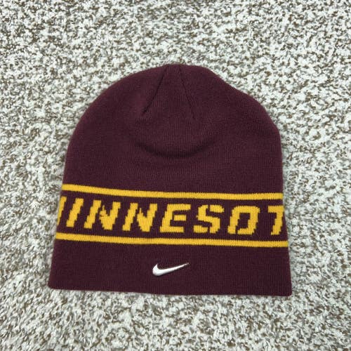 Minnesota Golden Gophers Hat Beanie Mens One Size Maroon Red NCAA Football Nike