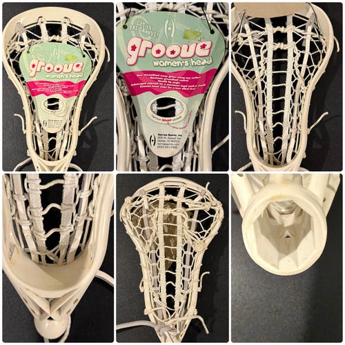 Harrow Women’s Lacrosse Head Yellow White Vigor Groove