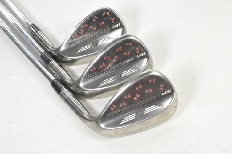 Titleist Vokey SM9 Brushed Steel 50*, 54*, 58* Wedge Set Rifle 6.0 Steel #220358