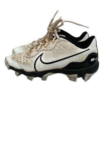 Used Nike ALPHA HUARACHE BB/SB Cleats White Youth 13.0 11692-S000155383