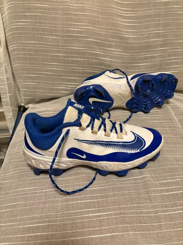 Nike alpha huarache elite 4 blue baseball cleats size 11