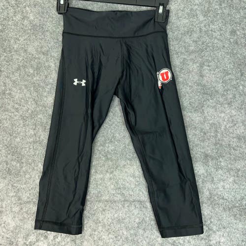 Utah Utes Womens Pants Extra Small Under Armour Black Leggings Compression NCAA