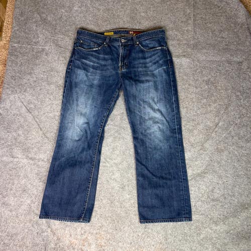 Vintage Adriano Goldschmied Men Jeans 38x28 Blue Pant Denim Straight Protoge USA