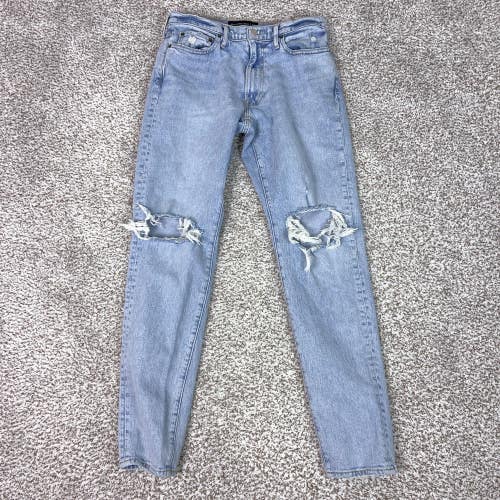 Abercrombie and Fitch Jeans Men 31x32 Light Wash 90s Slim Vintage Stretch Ripped