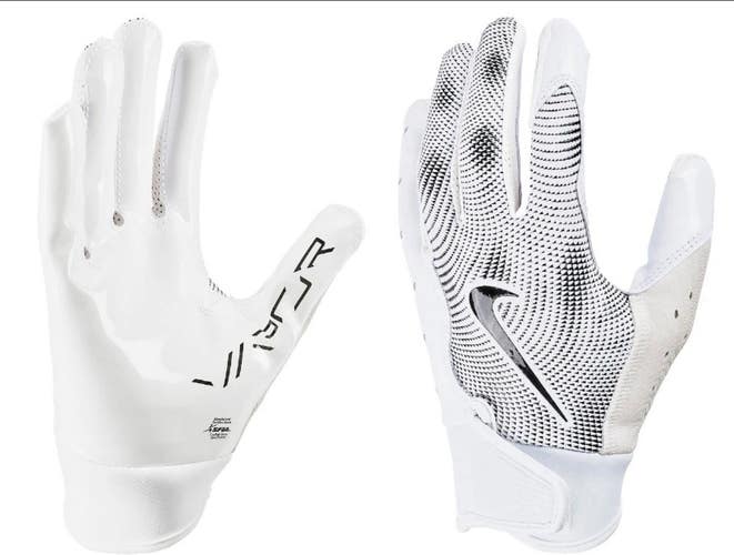 Nike Vapor Jet 8.0 Magnigrip Football Gloves White Black 91978 Youth Size Large