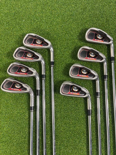 TaylorMade Burner Plus 4-AW Iron Set – 8 Clubs – Burner 85 Uniflex Steel – RH