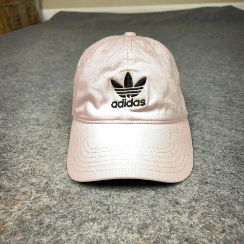 Adidas Mens Hat Cap Pink Black Strapback Trefoil Embroidered Preppy Dad Sports