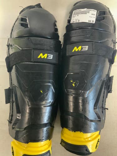 Used Bauer M3 Junior Shin Guards Black 12" 11823-S000041861