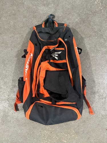 Easton baseball backpack (black with orange trim)