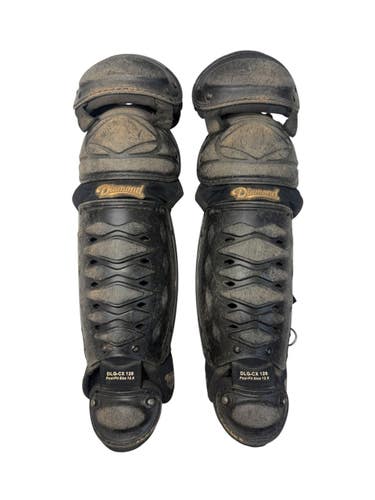 Used Diamond DLG-CX 120 Catchers Leg Guards Black Youth 11835-S000212492