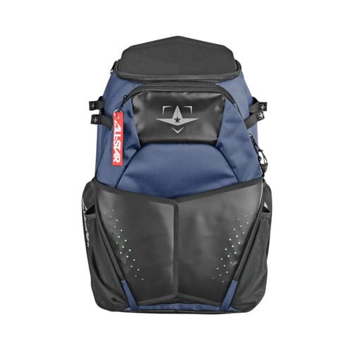 Used All Star S7 ELITE PLAYER BATPACK BB/SB Player Backpack Black And Navy Blue 11835-S000212572