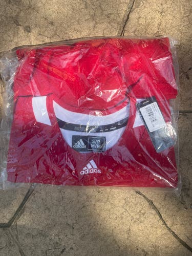 Red Small / Medium Kids Unisex Adidas Hockey Jersey (New)