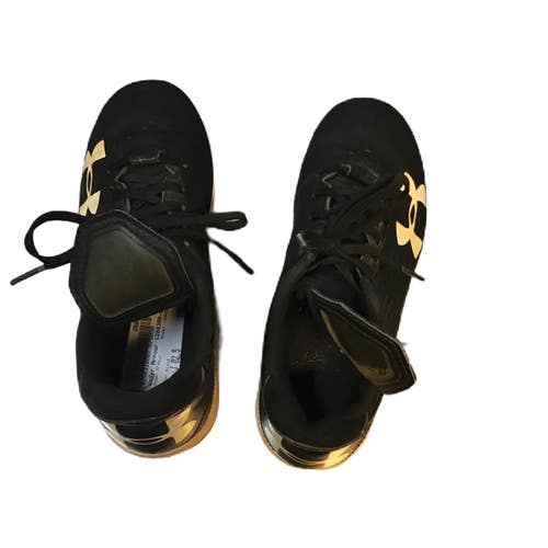 Used Under Armour 1288300-001 Baseball/SB Cleats Black Junior 02.5 11730-S000073893