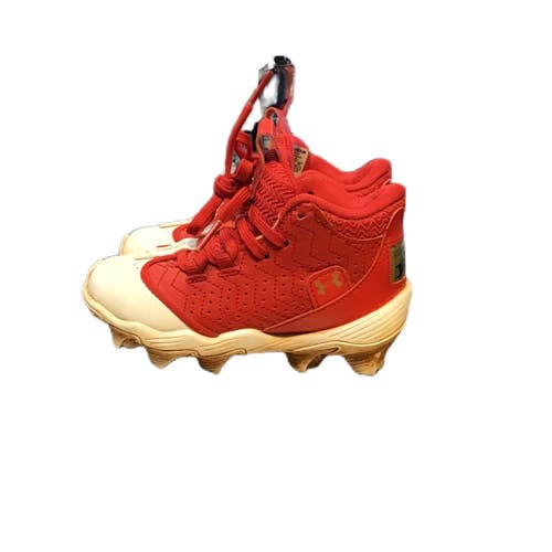 Used Under Armour 3027452-103 BB/SB Cleats Red Youth 10.0 11730-S000073564