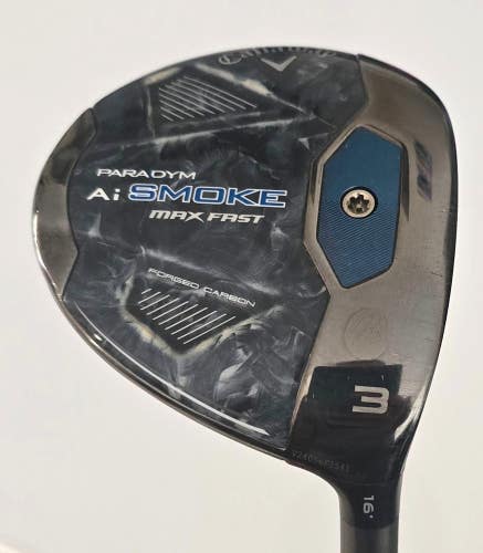 EXCELLENT! WOMEN'S Callaway Paradym Ai Smoke MAX FAST 3 Wood / Eldio Lady Flex