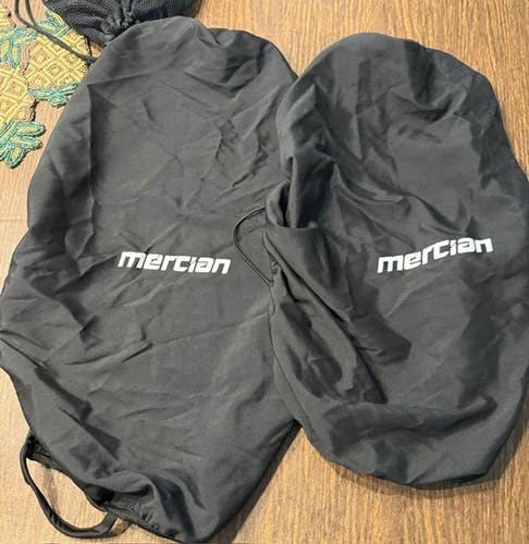 Mercian Indoor Field Hockey Goalie Legguard Covers - Size Senior - Black