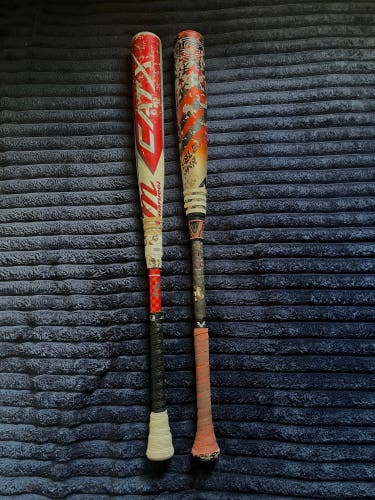 2023 Louisville Slugger Select PWR Hybrid BBCOR Certified Bat (-3) 30 oz 33" (Used) and a catx bbcor