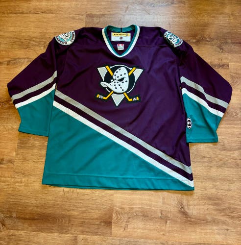 Koho Anahiem Mighty Ducks Jersey Eggplant Purple Teal (XL)