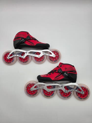 BONT Jet 2PT Inline Speed Skate Size 3.5 Color Matte Red (New)