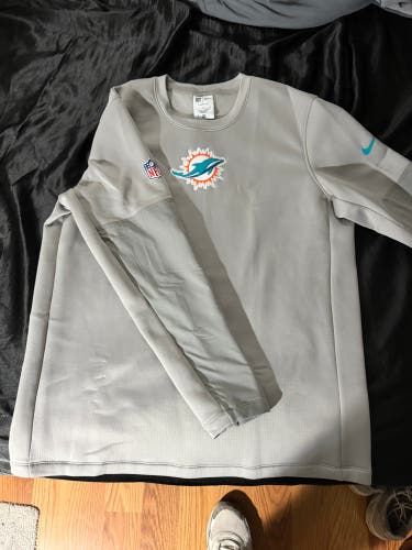 NEW Nike Miami Dolphins Therma-FIT Crewneck Men’s Large NWT
