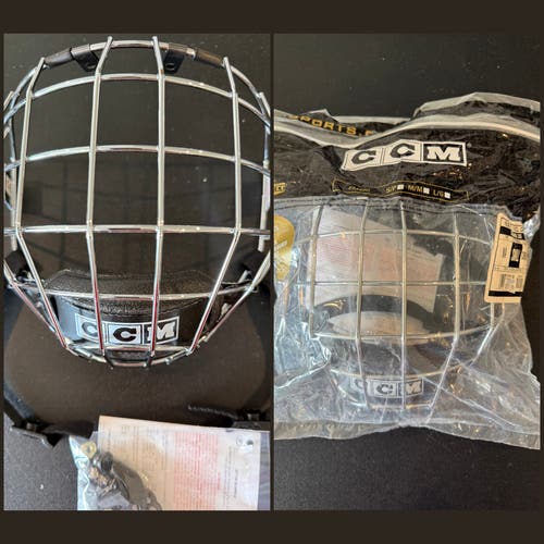 CCM FM480 Small Face Mask Chrome Full Cage