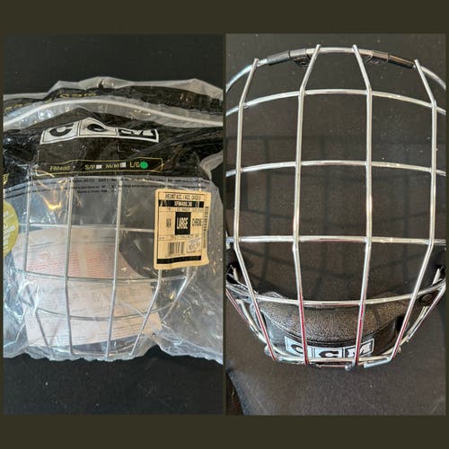 CCM FM480 Large Face Mask Chrome Full Cage