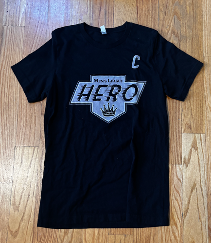 Men's League Hero T Shirt Black Medium Adult Unisex Shirt (New)