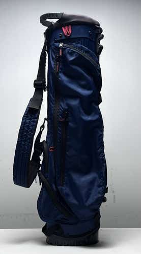 Ralph Lauren RLX Carry Stand Bag Blue 4-Way Divide Single Strap Golf Bag