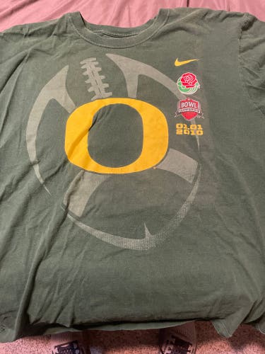 Oregon Ducks BCS Rose Bowl 2010 Official Green Large Men's Nike Shirt (Used)