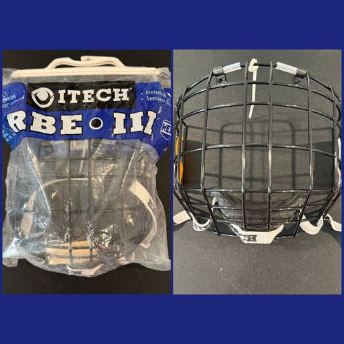 Itech RBE III Small Face Mask Black Full Cage No Hardware