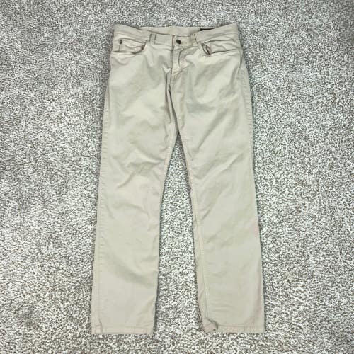 Linksoul Pants Mens 32 Tan 5 Pocket Golf Casual Straight Leg Cotton Comfort