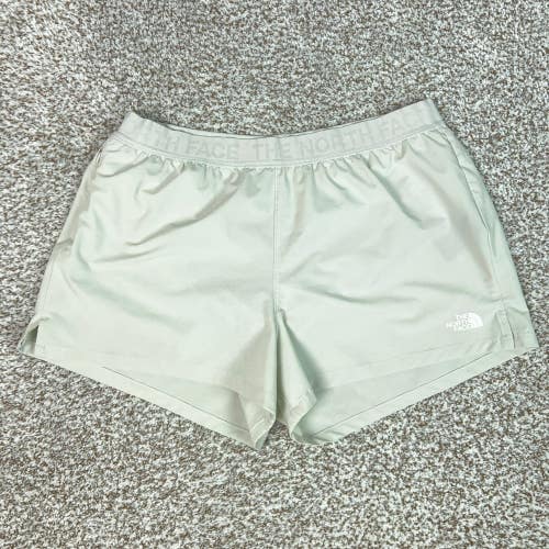 North Face Shorts Womens Large Gray Hiking Running Lined Athletic Gorp Outdoor