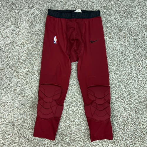Nike Pants Mens Large Red Pro Basketball Padded LeBron James Team Player Issued