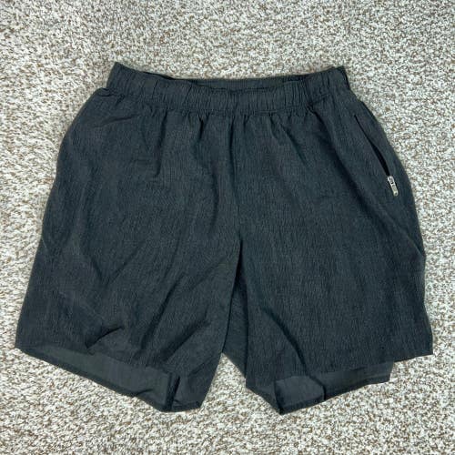 Lululemon Shorts Mens Medium Gray Running Gym Unlined Athletic Sports Workout 7"