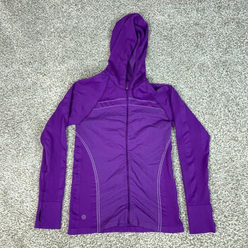 Athleta Jacket Womens XL Purple Full Zip Activewear Seamless Coat Hoodie Gym