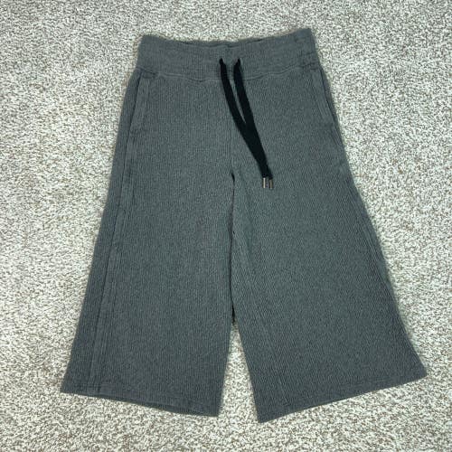 Lululemon Pants Womens 8 Gray Wide Leg Retreat Yourself Crop Casual Pull On